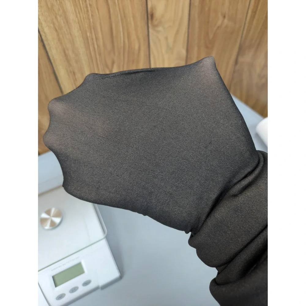 Winter Thermal Fleece Lined Tights Women Large Black Sheer Look Footed Leggings